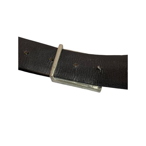 Size 28 Vicenza Black Leather Belt 415 Italian Calfskin Womens Buckle 1179 main image 8